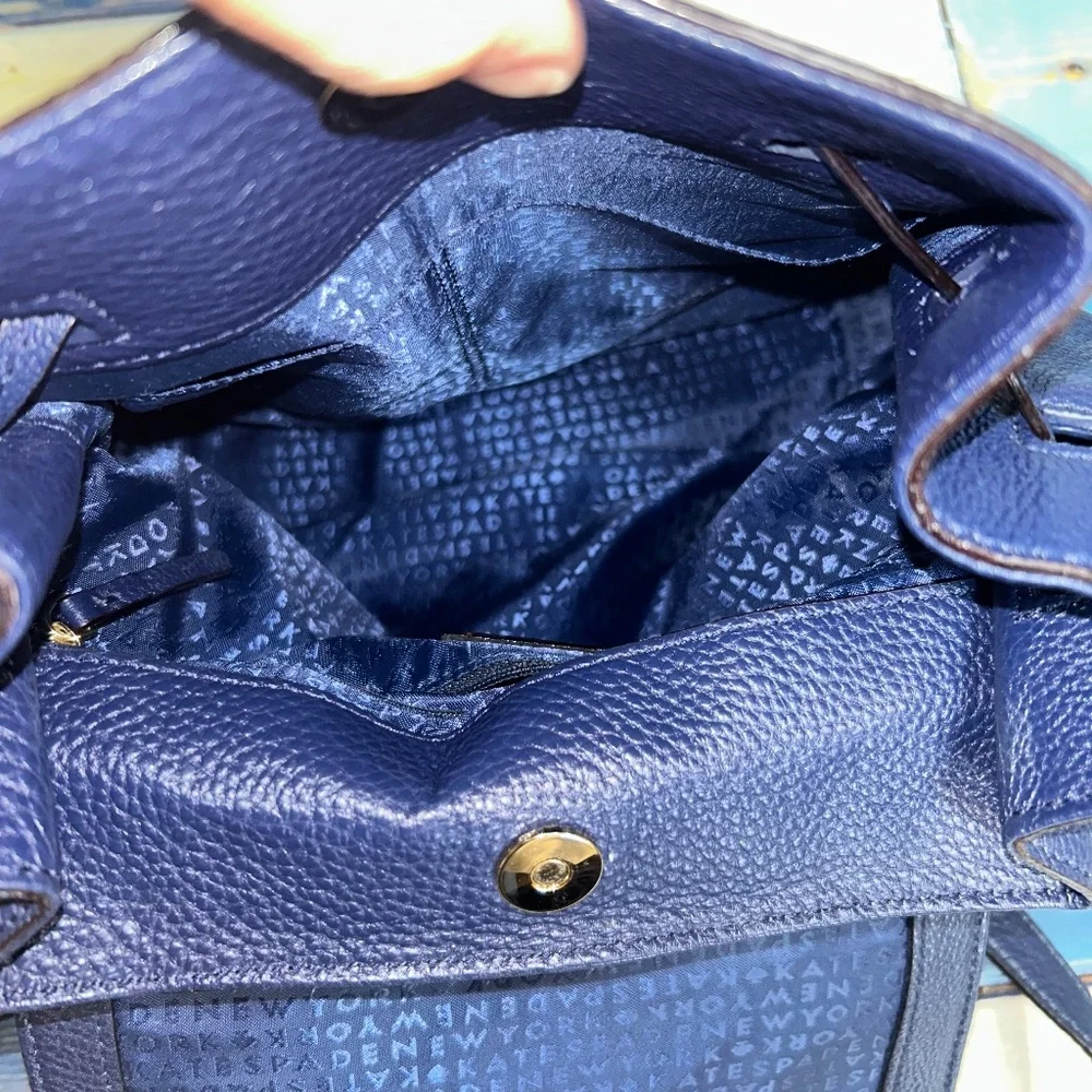 Kate Spade Wilder Grey Street Large Pebble Backpack - Picture 5 of 7